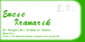 emese kramarik business card